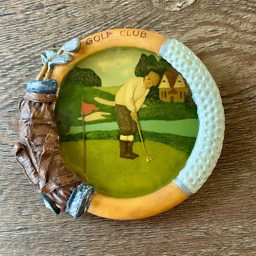 Vintage golf club coasters set